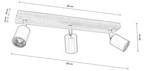 Spot-Light DO2910356 - Plafoniera MANARA 3xGU10/5W/230V pino