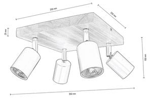Spot-Light DO2910456 - Faretto da binario MANARA 4xGU10/5W/230V pino