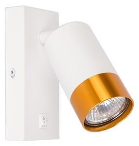 Faretto da parete 1xGU10/35W/230V bianco/oro
