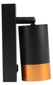 Faretto da parete 1xGU10/35W/230V nero/oro