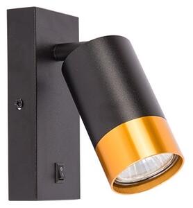 Faretto da parete 1xGU10/35W/230V nero/oro