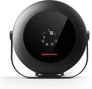 Ventilatore riscaldante Spider Farmer, 540 W, controllo intelligente della temperatura, a basso consumo energetico, silenzioso, con 4 modalità e timer di 24 ore, dotato di 10 elementi riscaldanti PTC e ventola