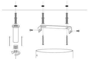Lampadario a sospensione con filo SILIA 6xG9/12W/230V nero