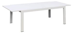 Tavolo Allungabile da Giardino 98x180/240x75 cm in Alluminio Bianco