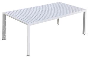 Tavolo da Giardino 100x200x75 cm in Alluminio Bianco