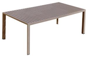 Tavolo da Giardino 100x200x75 cm in Alluminio Tortora