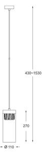 Zuma Line P0389-01D-0FD2 - Lampadario a sospensione con filo GEM 1xG9/28W/230V ottone