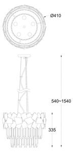 Brilagi - LED Lampadario di cristallo a sospensione MIRAGE 5xE14/40W/230V