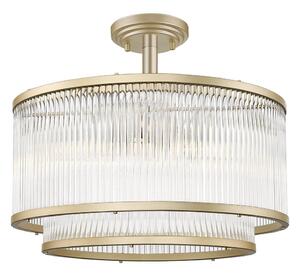 Zuma Line C0528-05H-V6AC - Lampadario a sospensione con supporto rigido SERGIO 5xE14/60W/230V oro