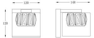 Zuma Line W0389-01A-B5AC - Applique LED di cristallo GEM LED/5W/230V