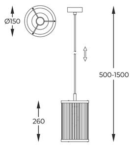 Zuma Line P0528-01F-F4AC - Lampadario a sospensione con filo SERGIO 1xE14/40W/230V cromo