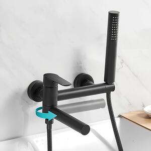 Rubinetto da bagno - Miscelatore per bagno - Rubinetto a parete - Miscelatore per doccia - Doccetta - Montaggio a parete - Acciaio inossidabile 304