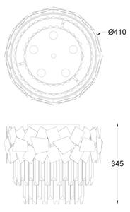 Brilagi - LED Plafoniera di cristallo MIRAGE 5xE14/40W/230V