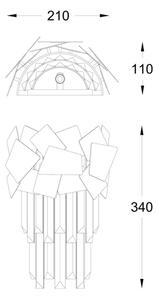 Brilagi - LED Applique di cristallo MIRAGE 2xG9/42W/230V