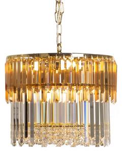 Zuma Line 19101/8 - Lampadario a sospensione con catena CAMILLE 8xE14/40W/230V oro