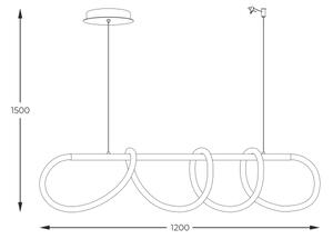Zuma Line 20006PM-GD - Lampadario LED a sospensione con filo BALBO LED/45W/230V 3000/4000/6000K