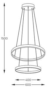 Zuma Line 18140GD-2 - Lampadario LED a sospensione con filo BRENO LED/50W/230V 3000/4000/6000K