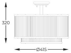 Zuma Line C0528-05H-P7AC - Lampadario a sospensione con supporto rigido SERGIO 5xE14/60W/230V nero