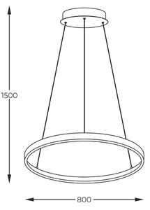 Zuma Line 2023201-BK80 - Lampadario LED a sospensione con cavo BRENO LED/36W/230V 3000/4000/6000K