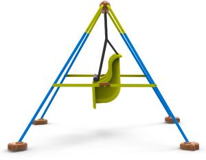 Altalena per Bambini da Giardino 160x115x120 cm in Acciaio Baby Swing