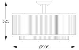 Zuma Line C0528-06H-P7AC - Lampadario a sospensione con supporto rigido SERGIO 6xE14/60W/230V nero
