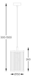 Zuma Line P0528-01F-P7AC - Lampadario a sospensione con filo SERGIO 1xE14/60W/230V nero