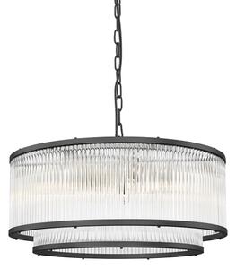 Zuma Line P0528-06H-P7AC - Lampadario a sospensione con catena SERGIO 6xE14/60W/230V nero