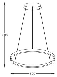 Zuma Line 2023201-GD80 - Lampadario LED su cavo BRENO LED/36W/230V 3000/4000/600