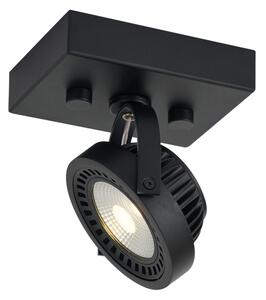 Faretto moderno da superficie nero con LED dimmerabile incluso - Apollo