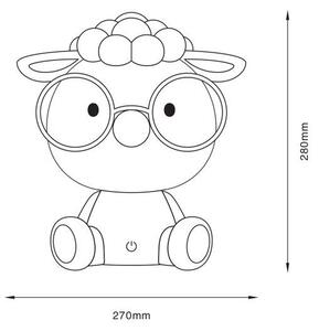 Zuma Line KDR-612-GR - Lampada da tavolo touch per bambini SHEEP LED/3W/230V