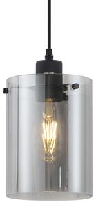 Faretto moderno nero con vetro fumé per sistema a binario monofase - Iconic Dome