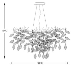 Zuma Line MD4115-1-ECN - Lampadario a sospensione con filo CINDY 10xG9/3,5W/230V cromo