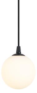 Lampada a sospensione moderna nera con vetro bianco per sistema a binario monofase - Slimline Eira