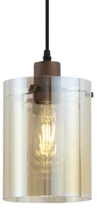 Faretto moderno bronzo scuro con vetro ambrato per sistema a binario monofase - Iconic Dome