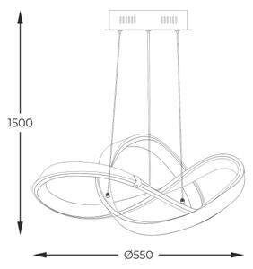 Zuma Line MD9717-1-3BCD - Lampadario LED su cavo INDIGO LED/44W/230V nero