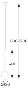 Zuma Line P0574-01F-F7AA - Lampadario a sospensione con filo ARCTURUS 1xG9/4W/230V oro