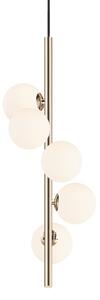 Zuma Line P0574-05E-F7AA - Lampadario a sospensione con filo ARCTURUS 5xG9/4W/230V oro
