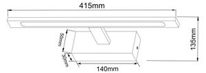 Zuma Line W89443-12W-CH - Illuminazione a LED per specchi ALTER LED/12W/230V IP44 cromo