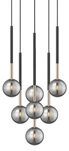 Zuma Line P0574-07F-SDFZ - Lampadario a sospensione con filo ARCTURUS 7xG9/4W/230V nero