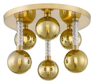 Zuma Line C0583-06D-2GHF - Lampadario a plafone MIDA 6xG9/6W/230V ottone
