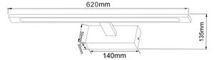 Zuma Line W89443-20W-CH - Illuminazione a LED per specchi ALTER LED/20W/230V IP44 cromo