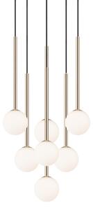 Zuma Line P0574-07F-F7AA - Lampadario a sospensione con filo ARCTURUS 7xG9/4W/230V oro