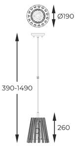 Zuma Line P0547-01H-F9AC - Lampadario a sospensione con filo BACH 1xE14/40W/230V oro