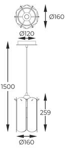 Zuma Line MD3523-1-EBCN - Lampadario a sospensione con filo NIRA 1xE14/40W/230V nero