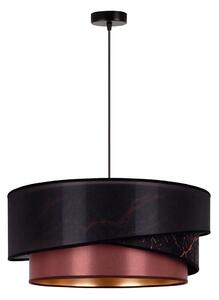 Duolla - Lampadario a sospensione con filo KOBO 1xE27/15W/230V diametro 45 cm nero/bordeaux/oro