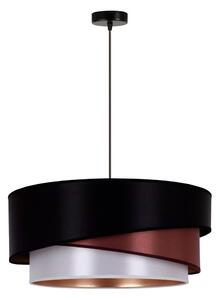 Duolla - Lampadario a sospensione con filo KOBO 1xE27/15W/230V diametro 45 cm nero/bordeaux/argento