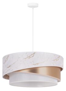Duolla - Lampadario a sospensione con filo KOBO 1xE27/15W/230V diametro 45 cm bianco/oro rosa