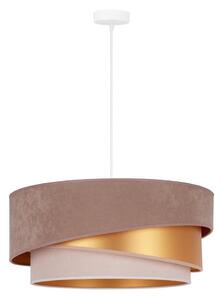 Duolla - Lampadario a sospensione con filo KOBO 1xE27/15W/230V diametro 45 cm marrone/oro/color crema