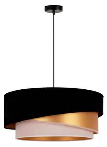 Duolla - Lampadario a sospensione con filo KOBO 1xE27/15W/230V diametro 45 cm nero/oro/color crema