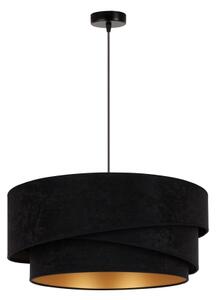 Duolla - Lampadario a sospensione con filo KOBO 1xE27/15W/230V diametro 45 cm nero/oro